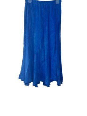 Vintage F.B. Fogg Womens A Line Maxi Skirt Soft Blue Silk M
